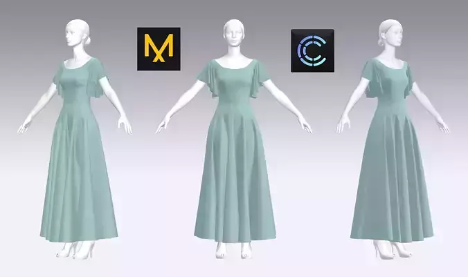 Dress Outfits MD CLO 3D ZPRJ ZPAC project files 3D model