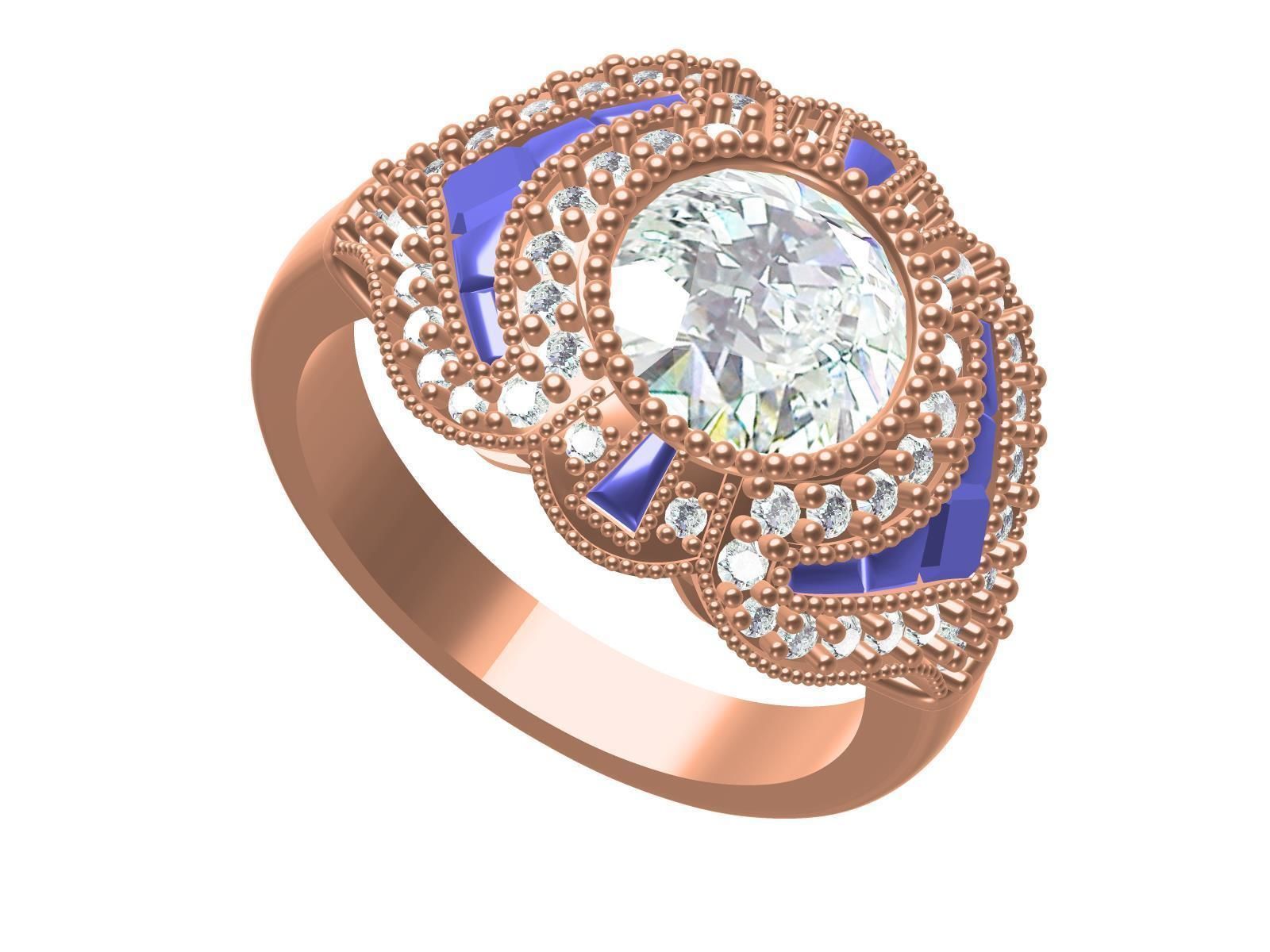 Beautiful Solitaire Ring 3D print model_5