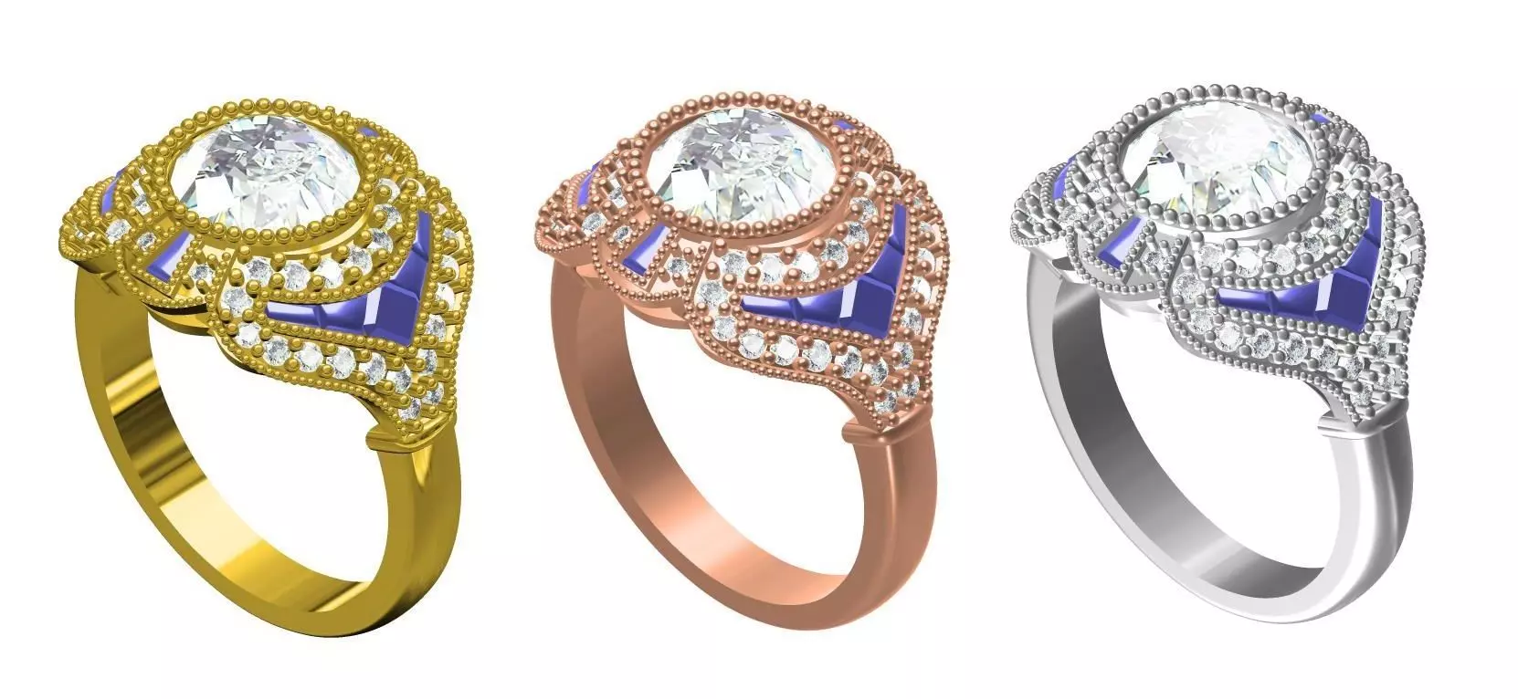 Beautiful Solitaire Ring 3D print model_0
