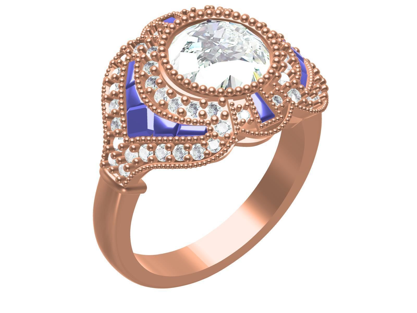 Beautiful Solitaire Ring 3D print model_6