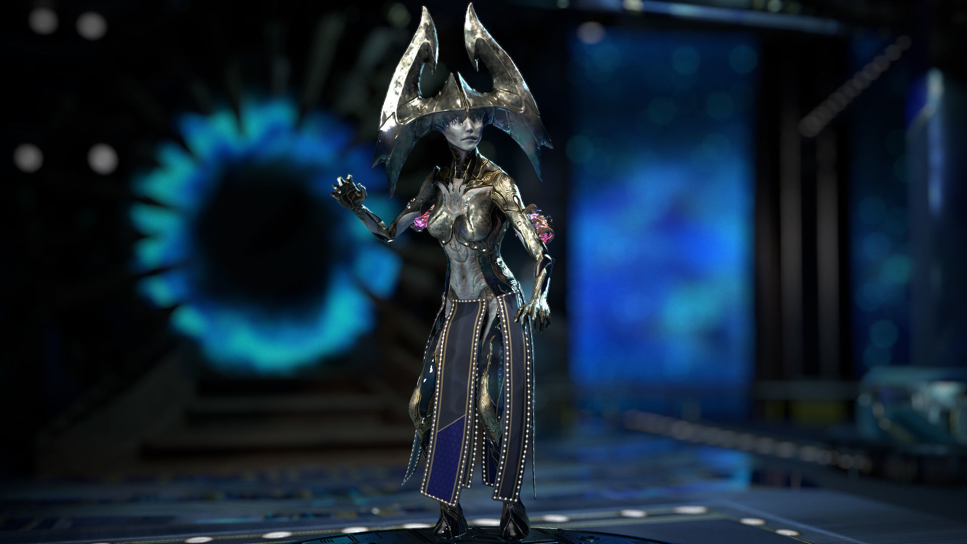 Biochemical Monster Woman 04 Low-poly 3D model_15