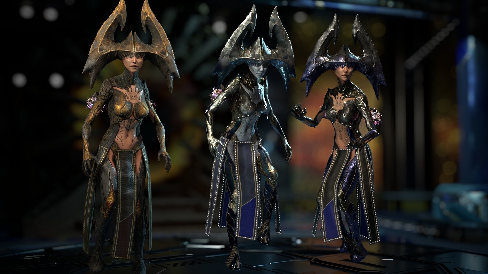 Biochemical Monster Woman 04 Low-poly 3D model_5