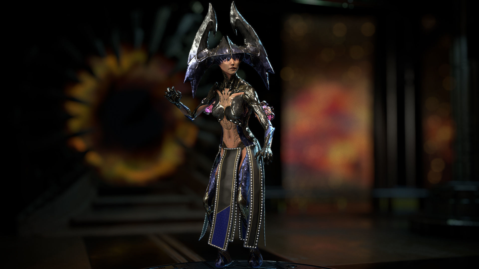 Biochemical Monster Woman 04 Low-poly 3D model_14