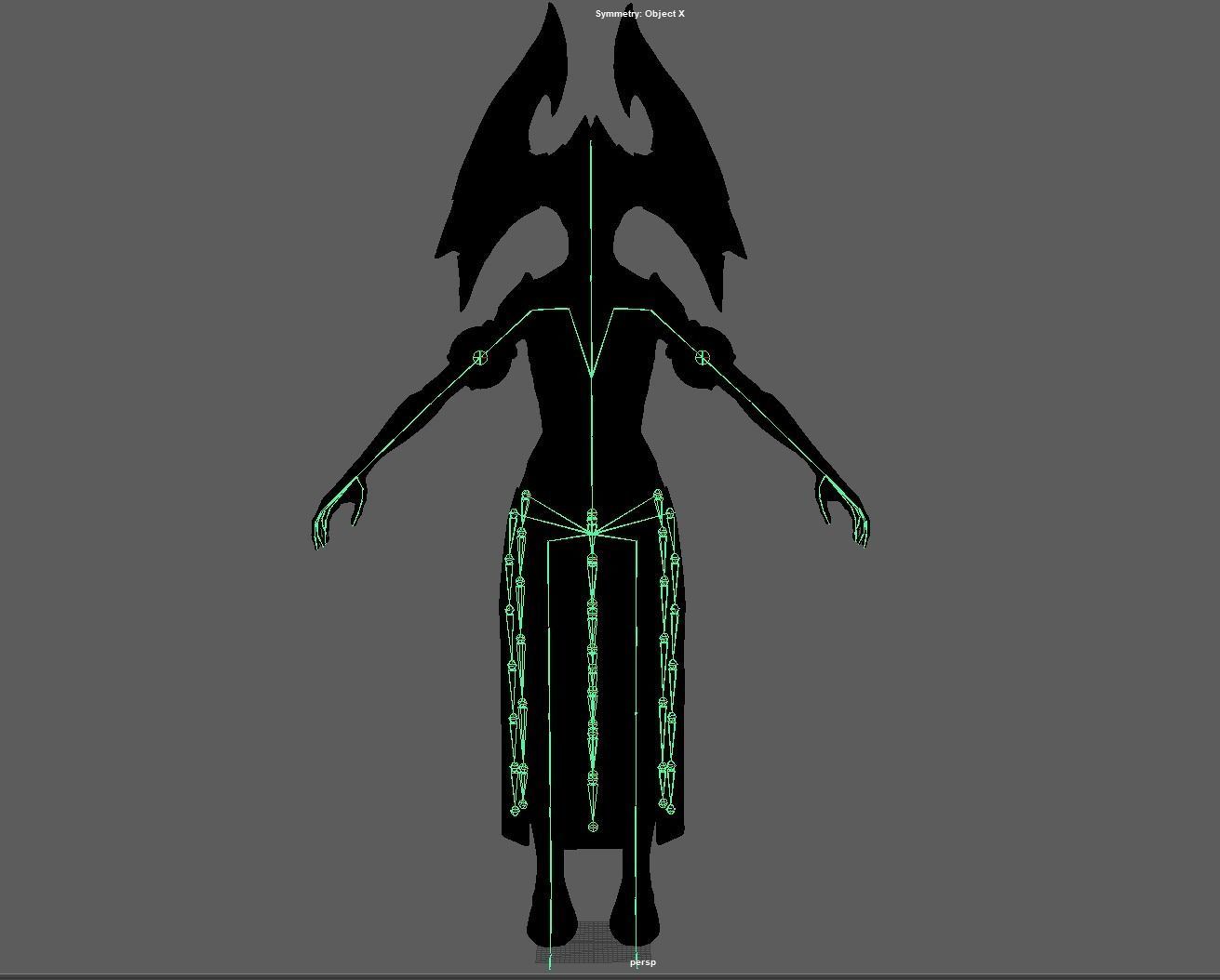 Biochemical Monster Woman 04 Low-poly 3D model_16