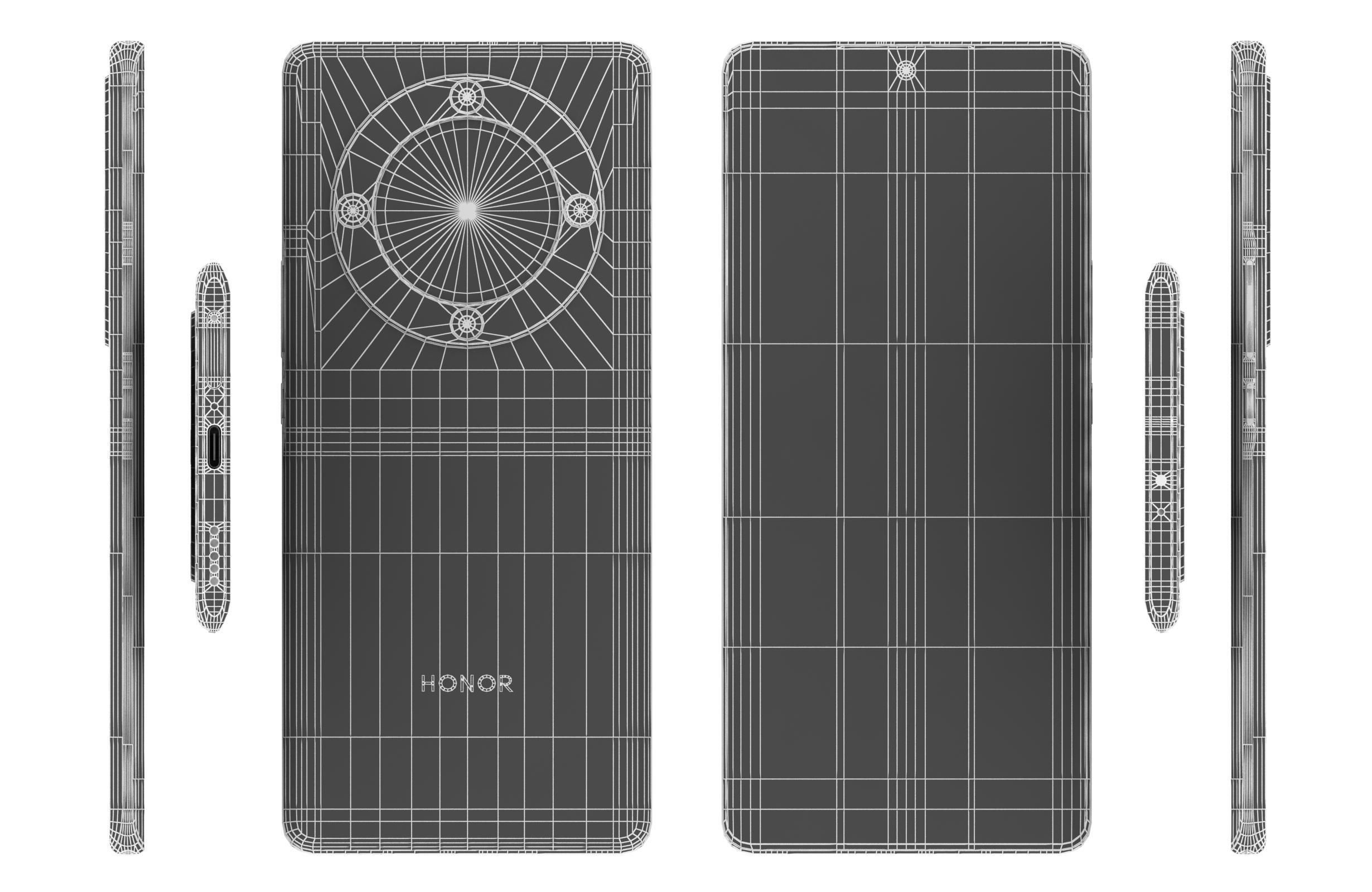 Honor X9a White 3D model_16