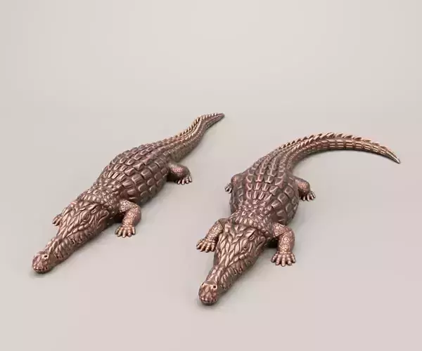 Crocodile two crocodiles 3D print model