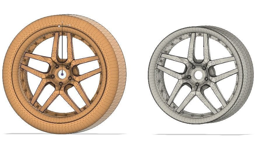 52mm Diameter 12MM HEX RC Wheels Amistad Charme 3D print model_6