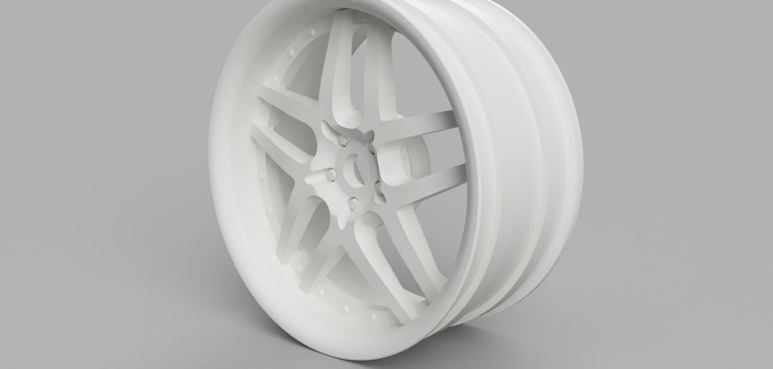 52mm Diameter 12MM HEX RC Wheels Amistad Charme 3D print model_1