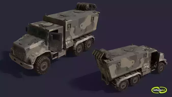 Cargo Truck Low-poly 3D model