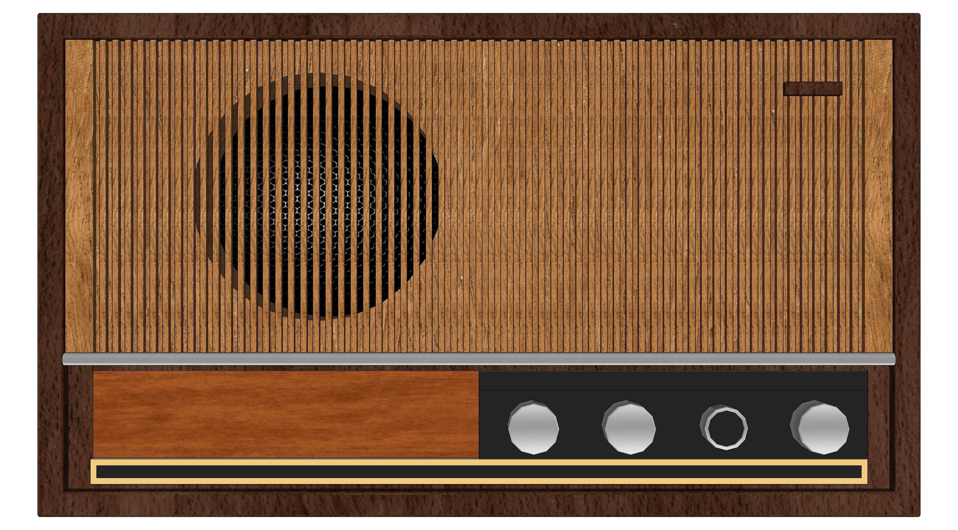 vintage radio 7 3D model_1