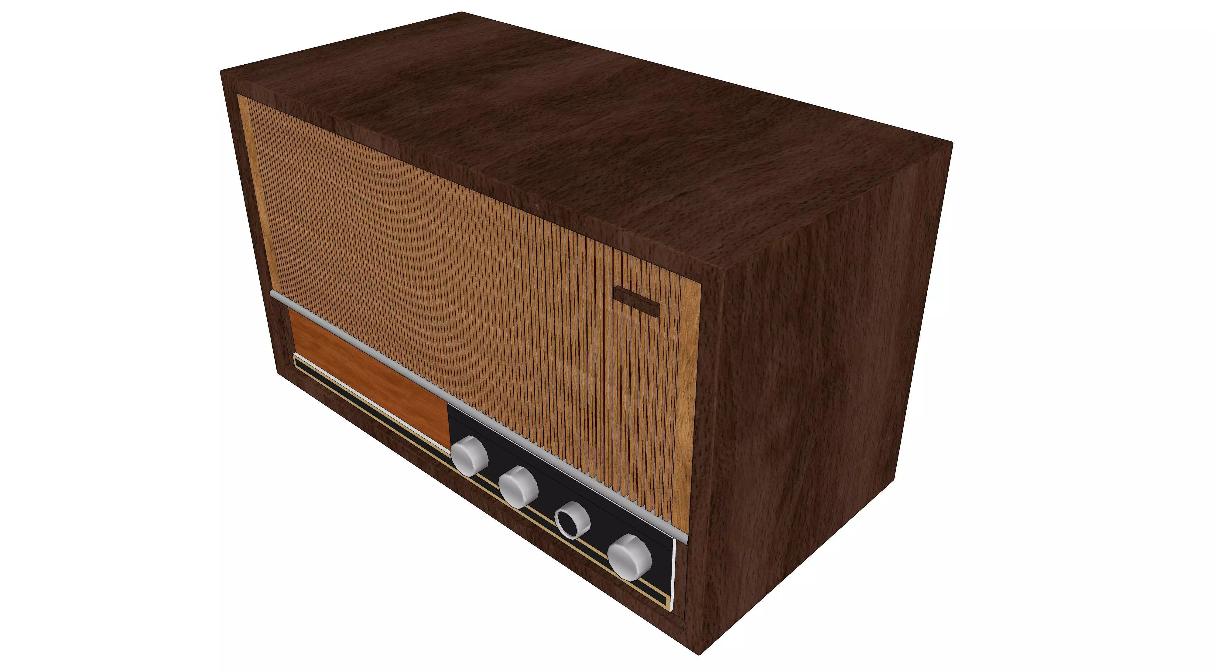 vintage radio 7 3D model_0