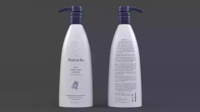 Lotion bottle of shampoo