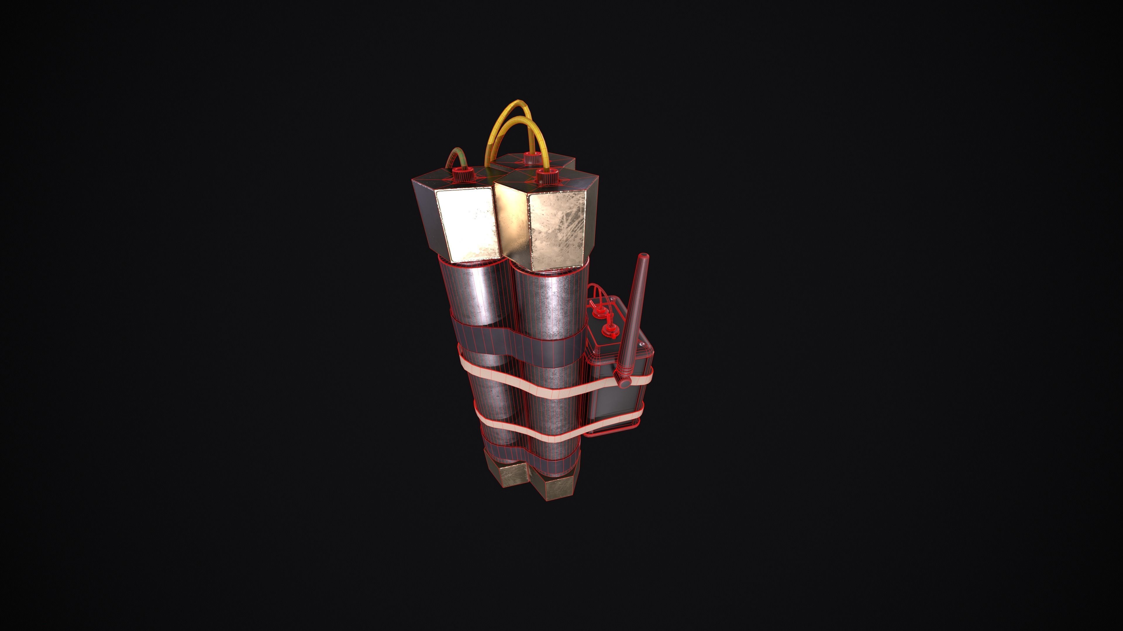 Alien Isolation Pipe Bomb Low-poly 3D model_7
