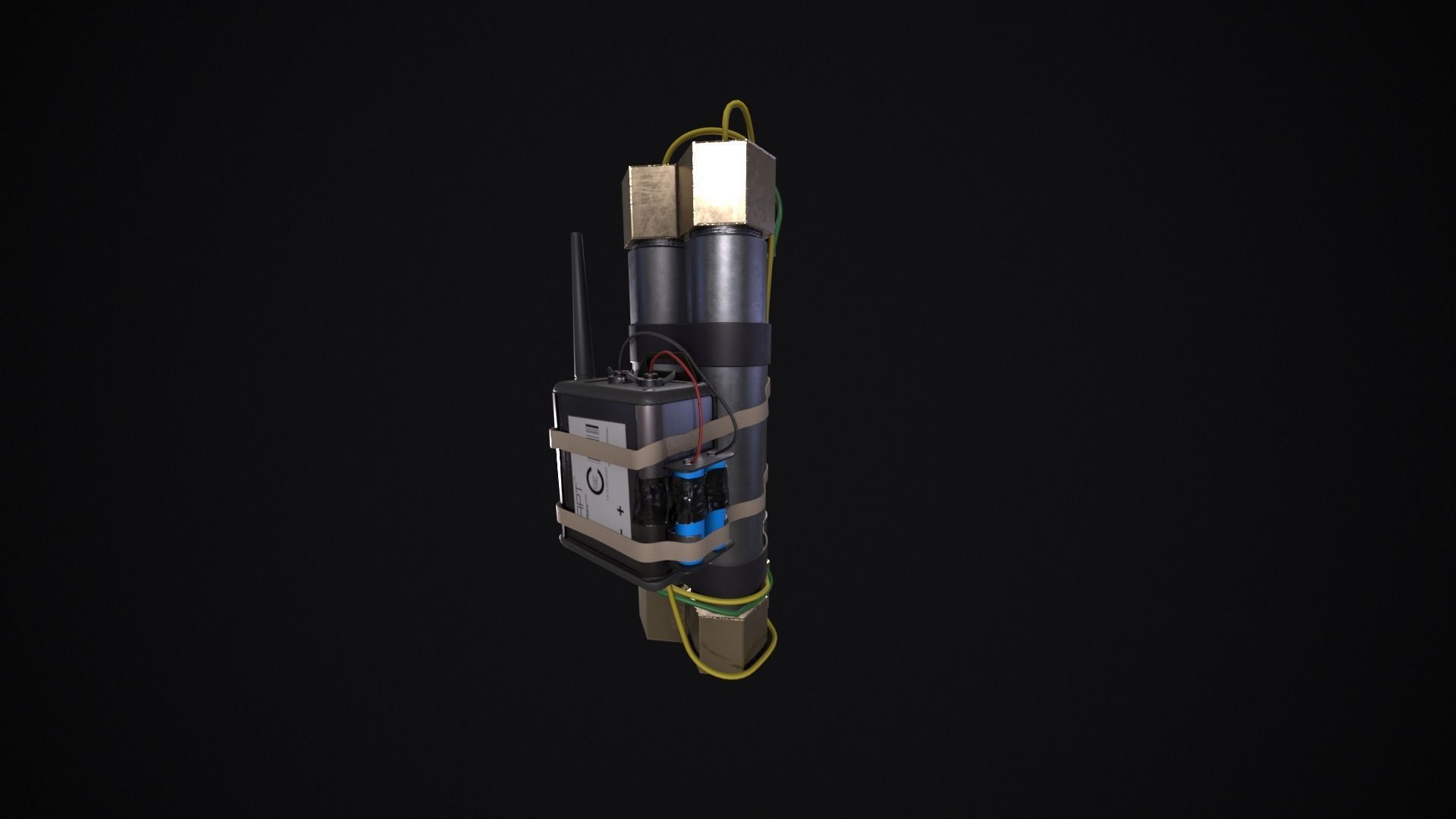 Alien Isolation Pipe Bomb Low-poly 3D model_3