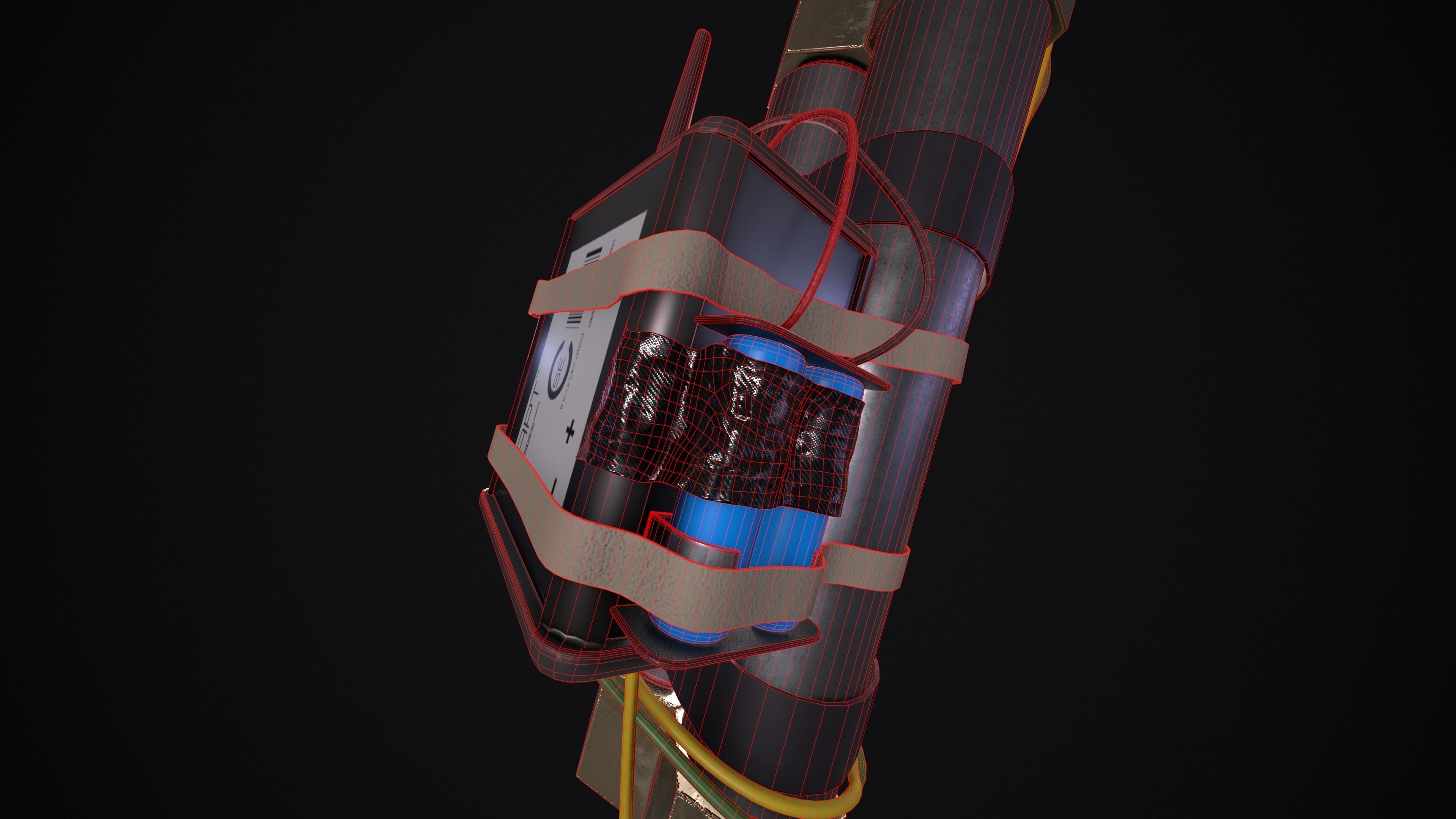 Alien Isolation Pipe Bomb Low-poly 3D model_5