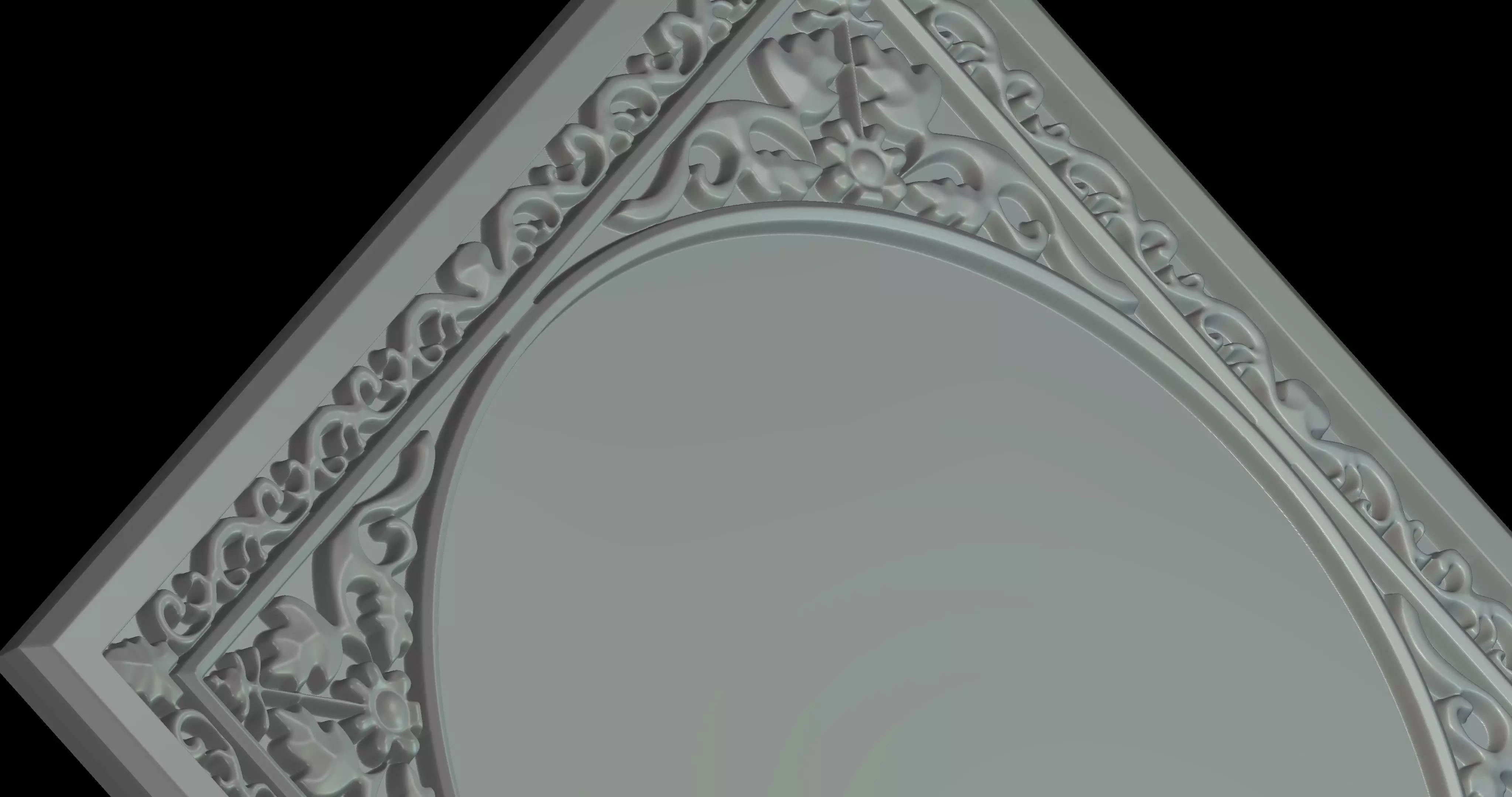 FRAMES mirror with ornate design 3D Model Collection_0