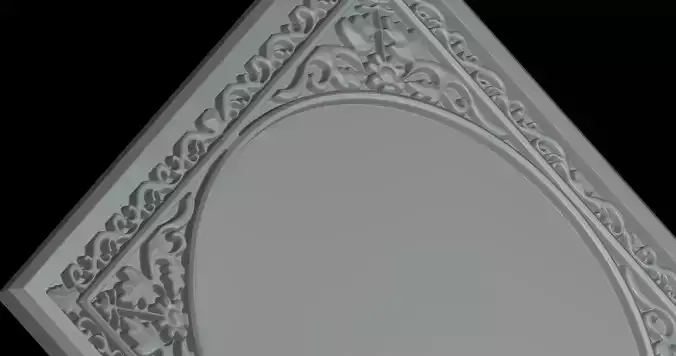 FRAMES mirror with ornate design 3D Model Collection