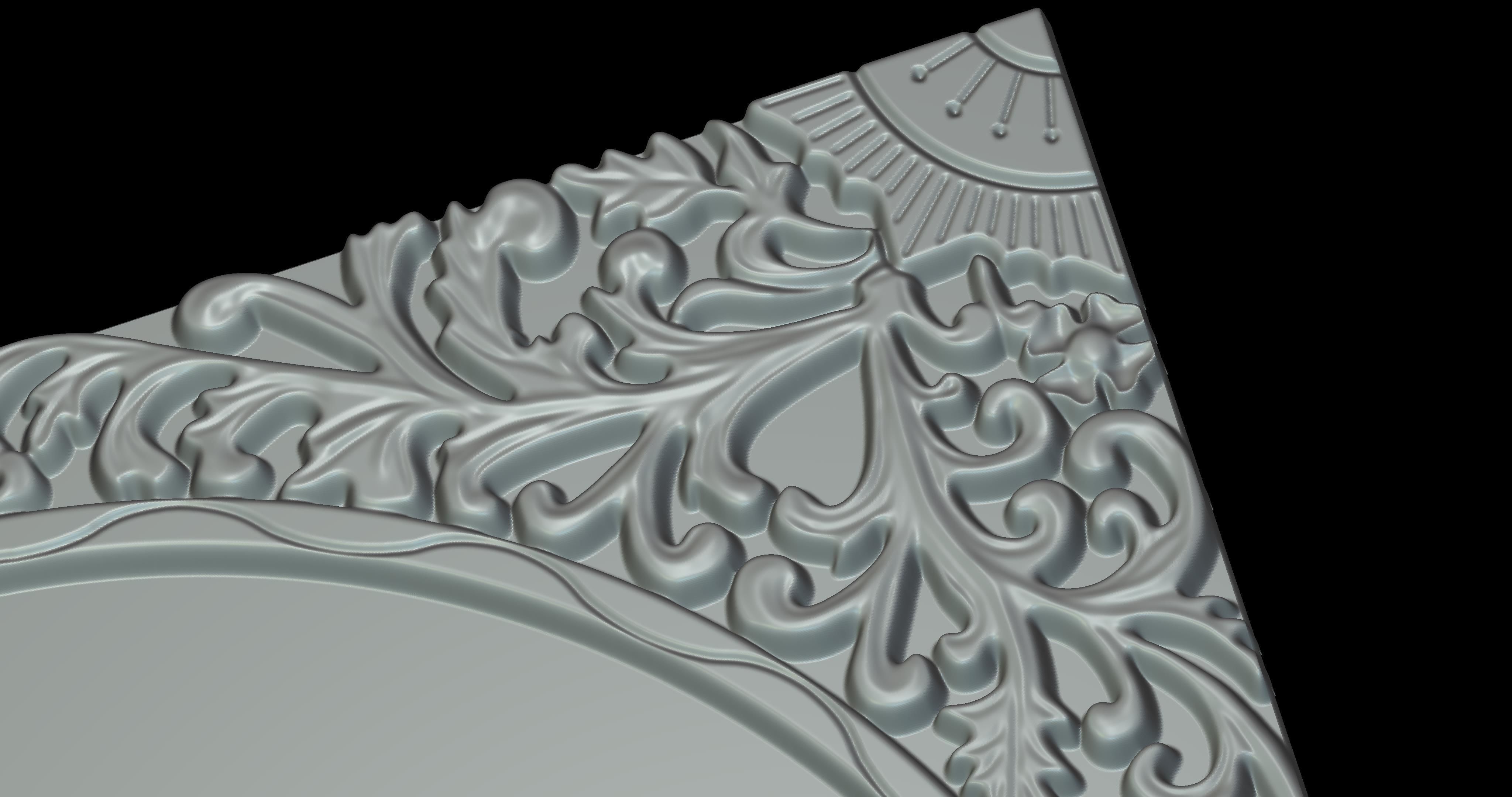 FRAMES mirror with ornate design 3D Model Collection_4
