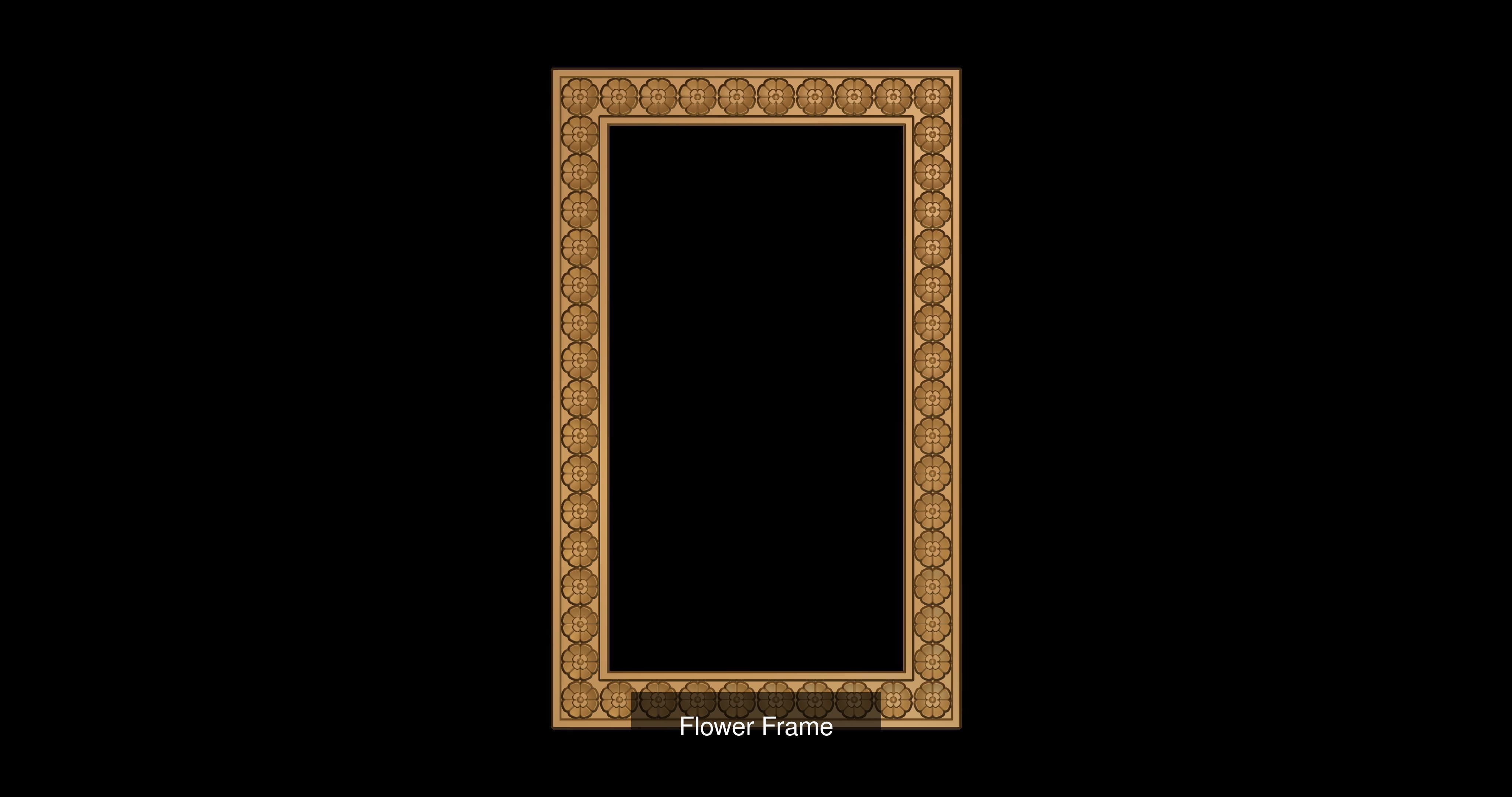 FRAMES mirror with ornate design 3D Model Collection_1