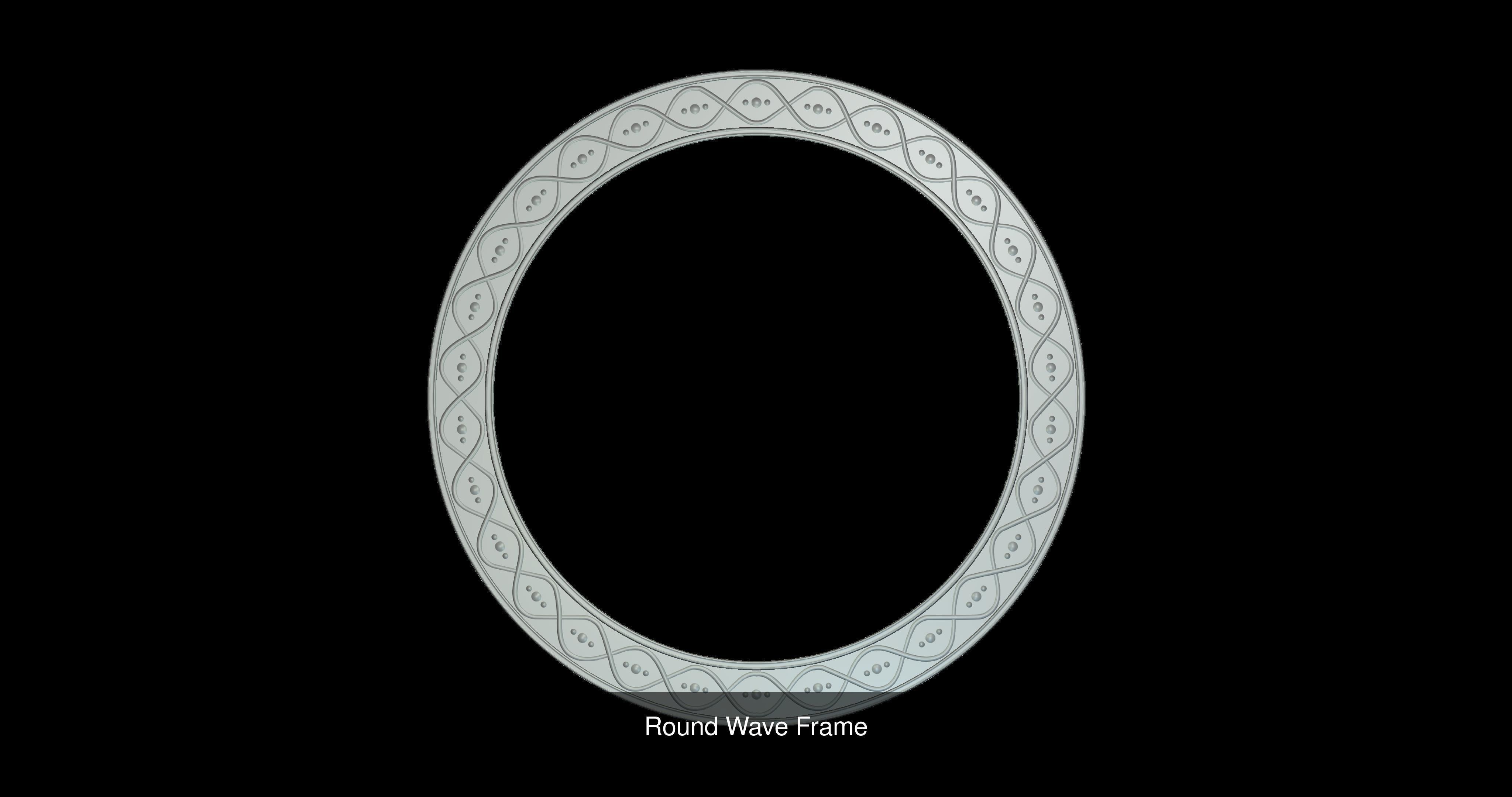 FRAMES mirror with ornate design 3D Model Collection_7