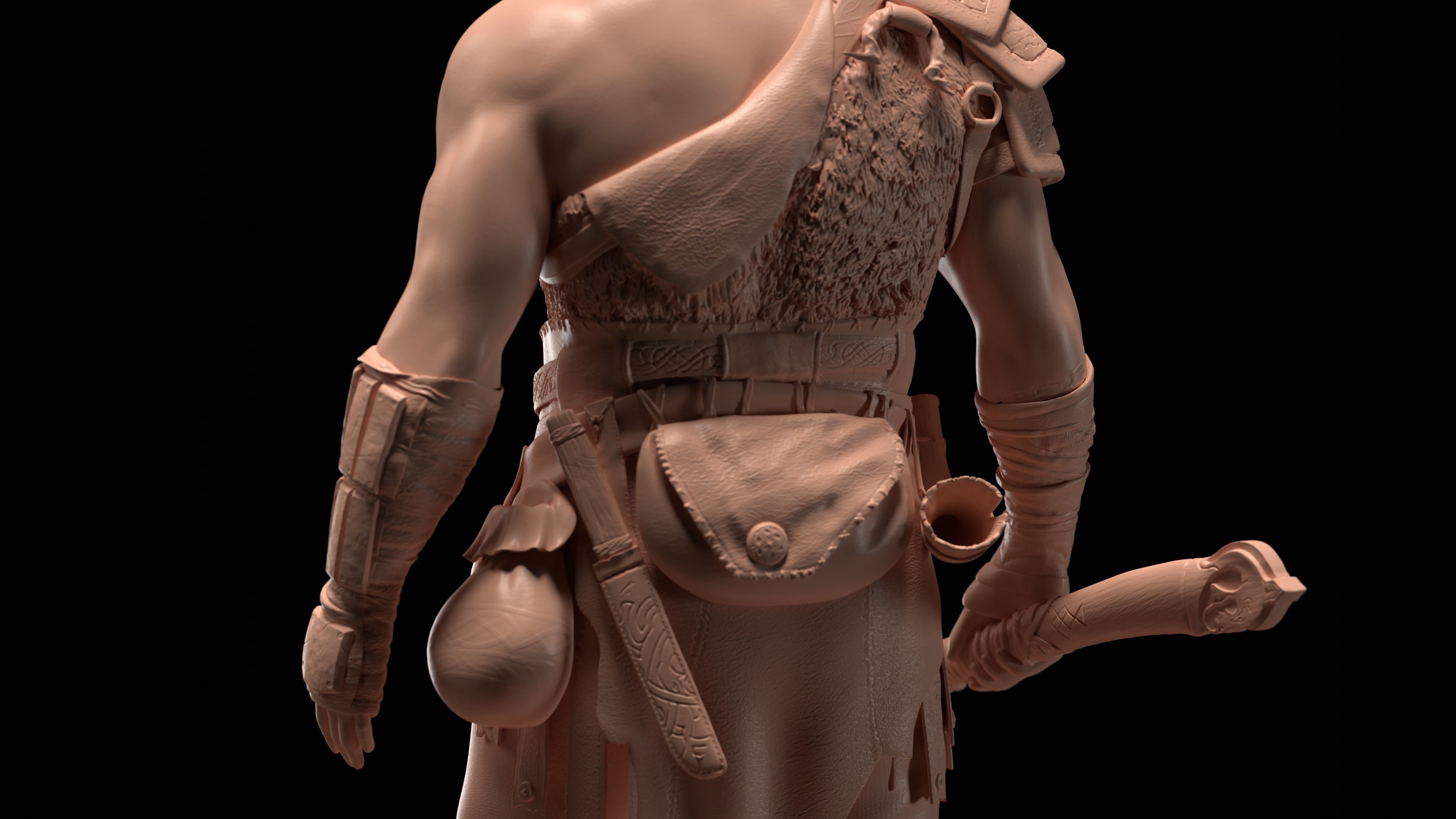 Kratos God of War 2018 3D print model_6