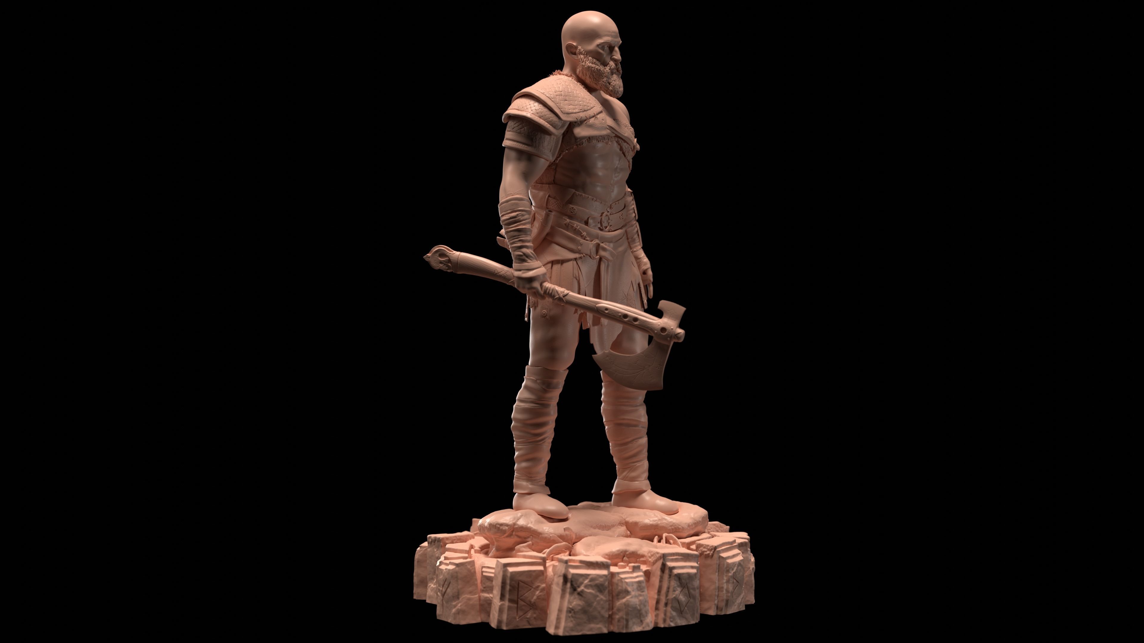 Kratos God of War 2018 3D print model_2