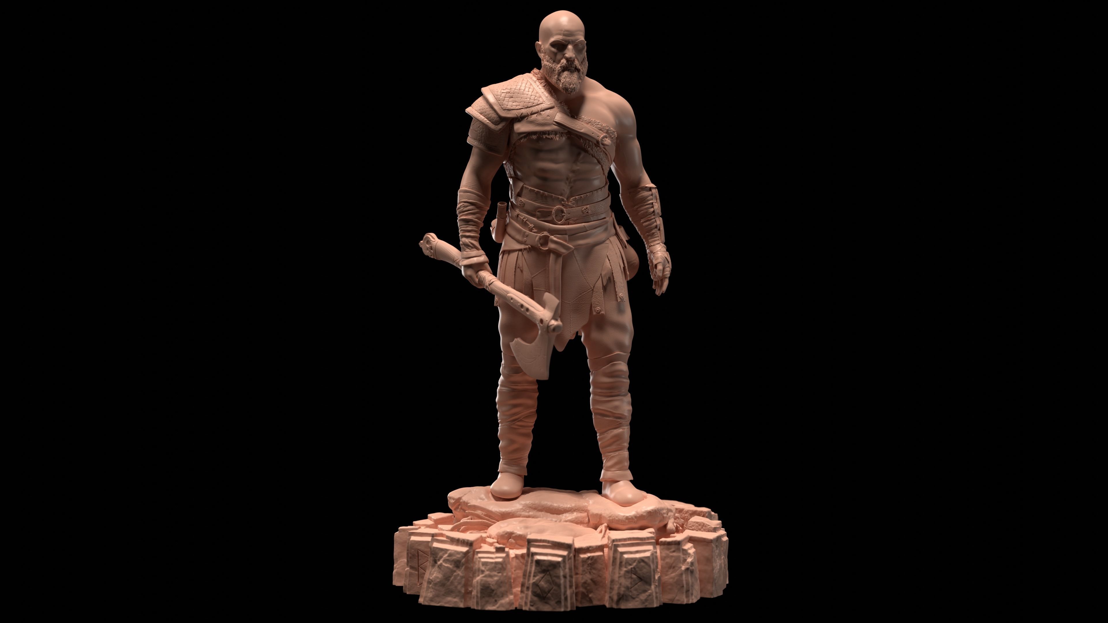 Kratos God of War 2018 3D print model_1