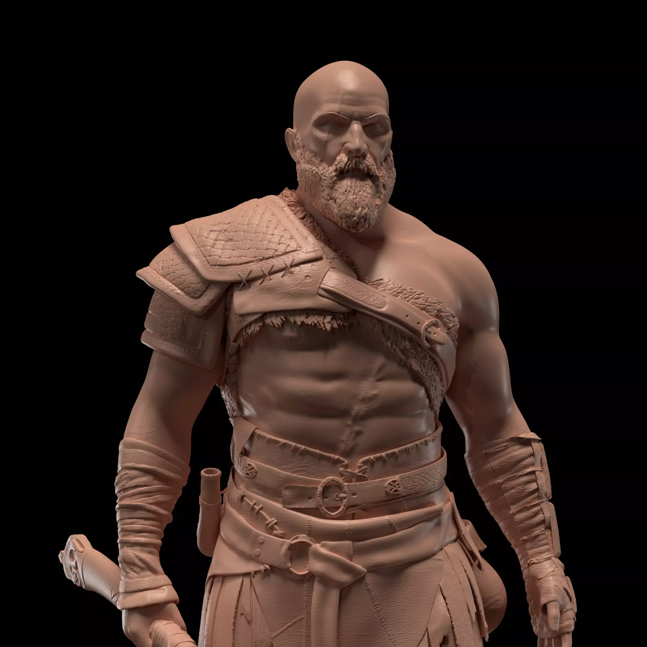 Kratos God of War 2018 3D print model_0