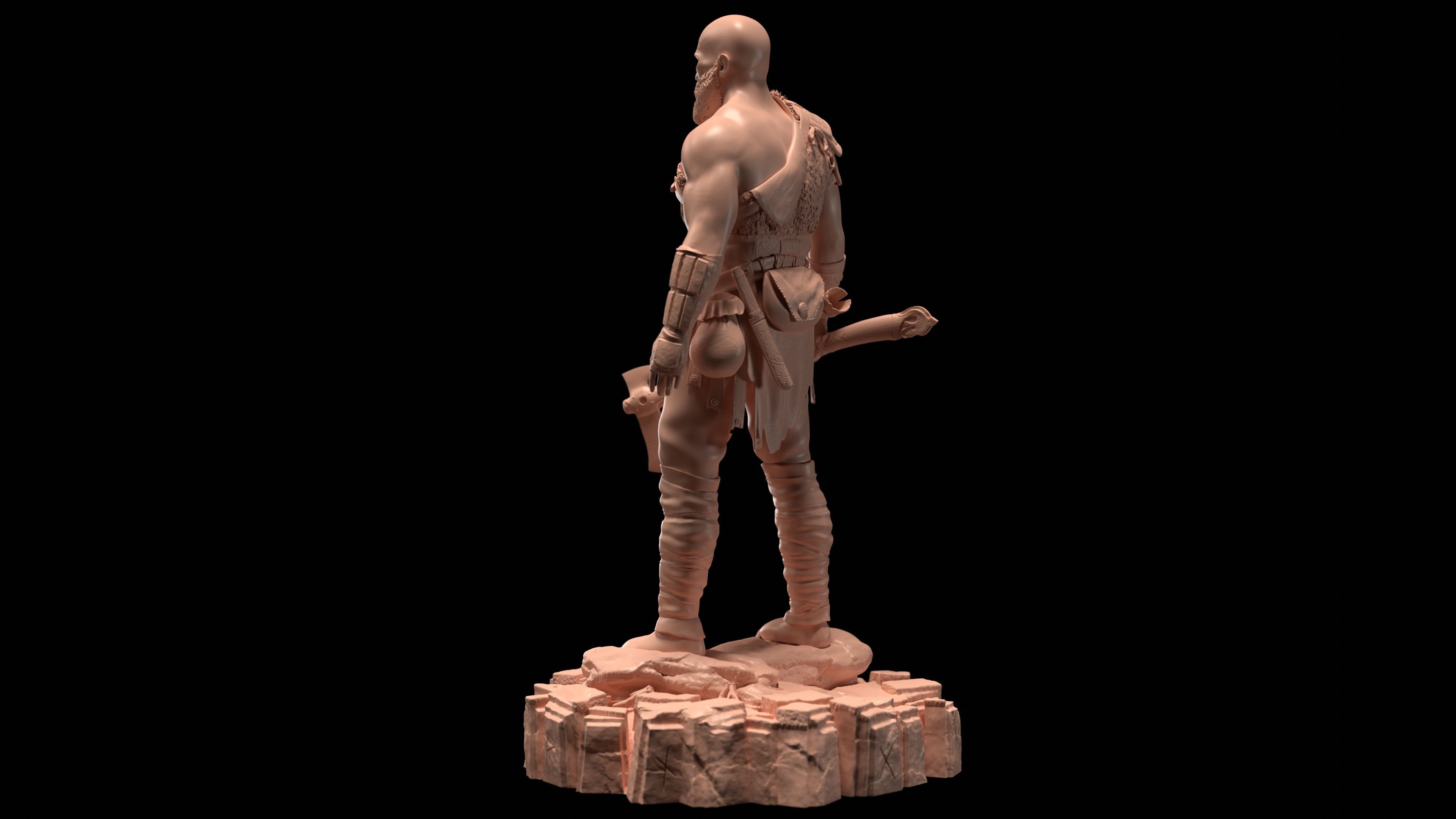 Kratos God of War 2018 3D print model_4