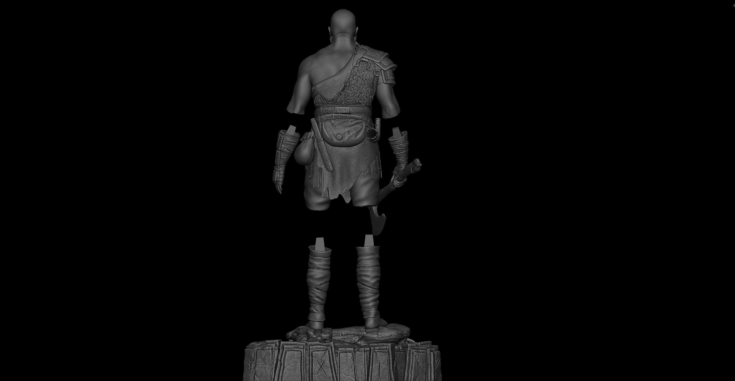 Kratos God of War 2018 3D print model_9