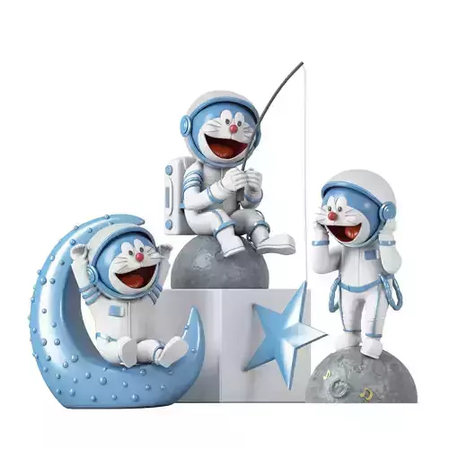 Robot cat astronaut accessories