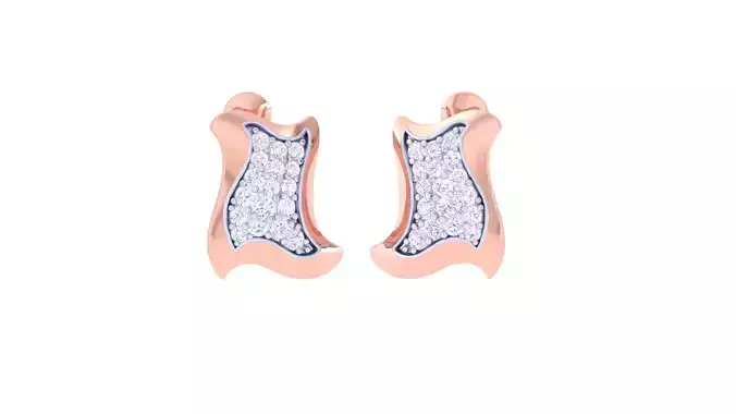 Women Stud Earrings 3dm STL OBJ FBX Renders Details