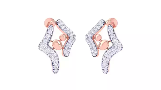 Women Long Earrings 3dm STL OBJ FBX Renders Details
