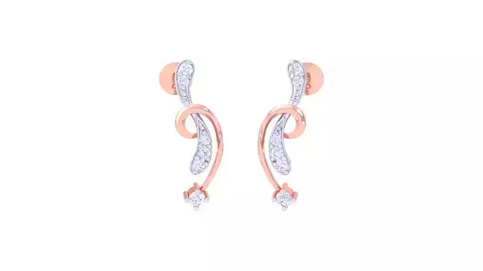 Women Long Earrings 3dm STL OBJ FBX Renders Details