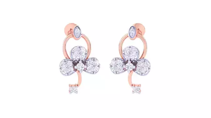 Women Long Earrings 3dm STL OBJ FBX Renders Details