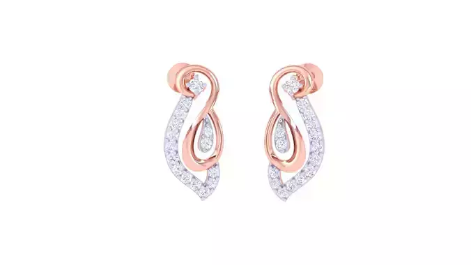 Women Long Earrings 3dm STL OBJ FBX Renders Details