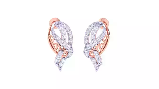 Women Long Earrings 3dm STL OBJ FBX Renders Details