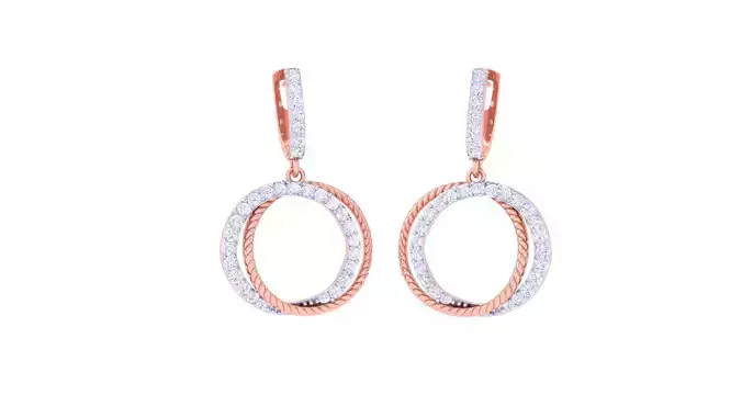 Women Long Earrings 3dm STL OBJ FBX Renders Details