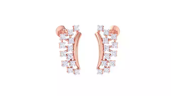Women Stud Earrings 3dm STL OBJ FBX Renders Details