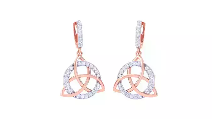 Women Long Earrings 3dm STL OBJ FBX Renders Details