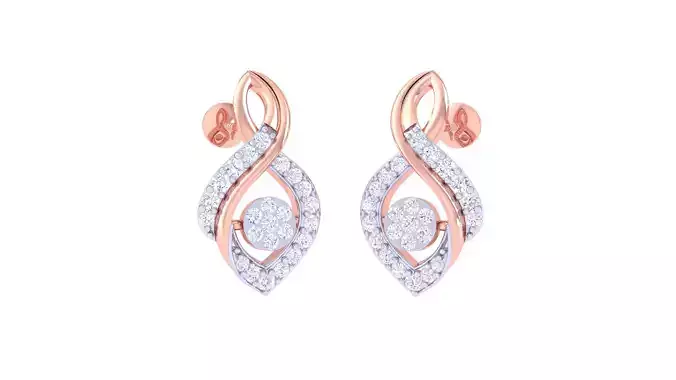 Women Long Earrings 3dm STL OBJ FBX Renders Details