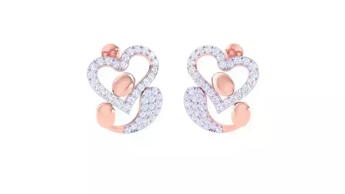 Women Long Earrings 3dm STL OBJ FBX Renders Details