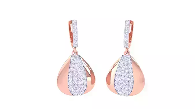 Women Long Earrings 3dm STL OBJ FBX Renders Details