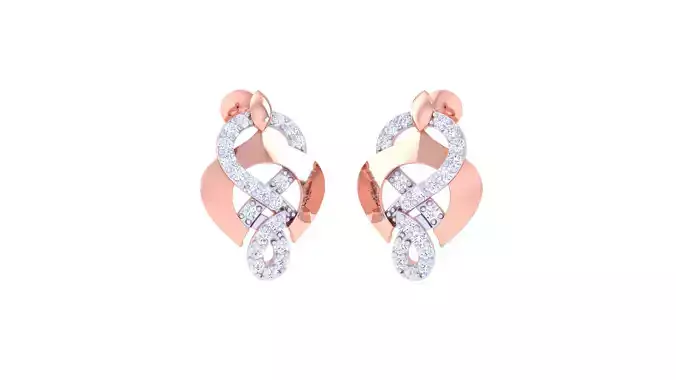 Women Stud Earrings 3dm STL OBJ FBX Renders Details