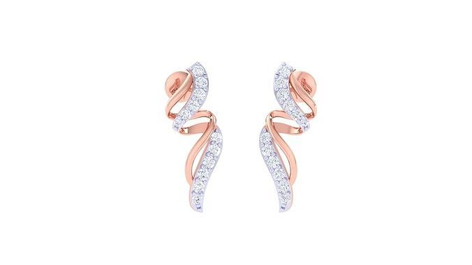 Women Long Earrings 3dm STL OBJ FBX Renders Details 3D print model