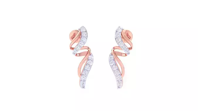 Women Long Earrings 3dm STL OBJ FBX Renders Details