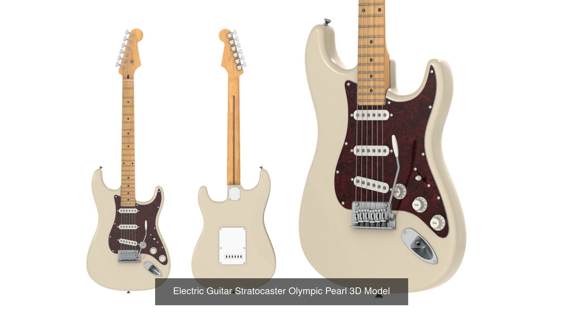 Electric Guitar Stratocaster - Pack 3D Model Collection_2