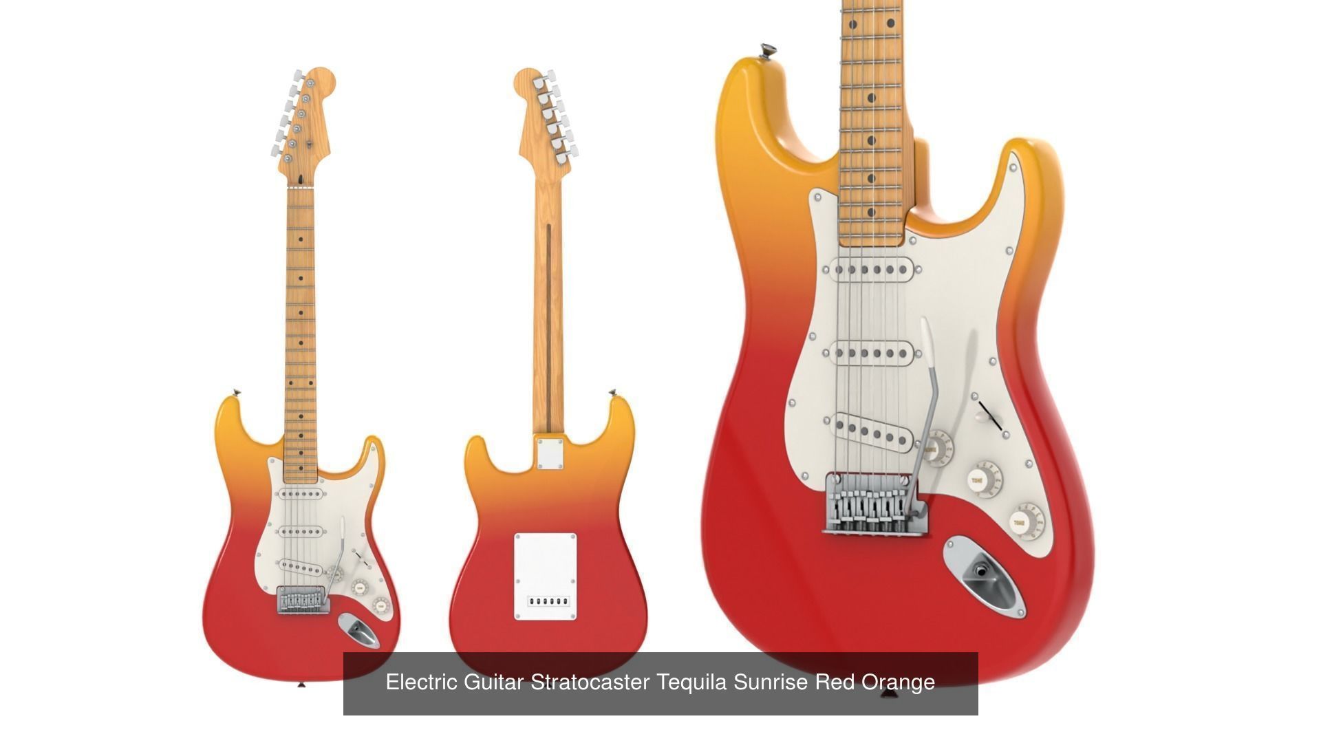 Electric Guitar Stratocaster - Pack 3D Model Collection_5