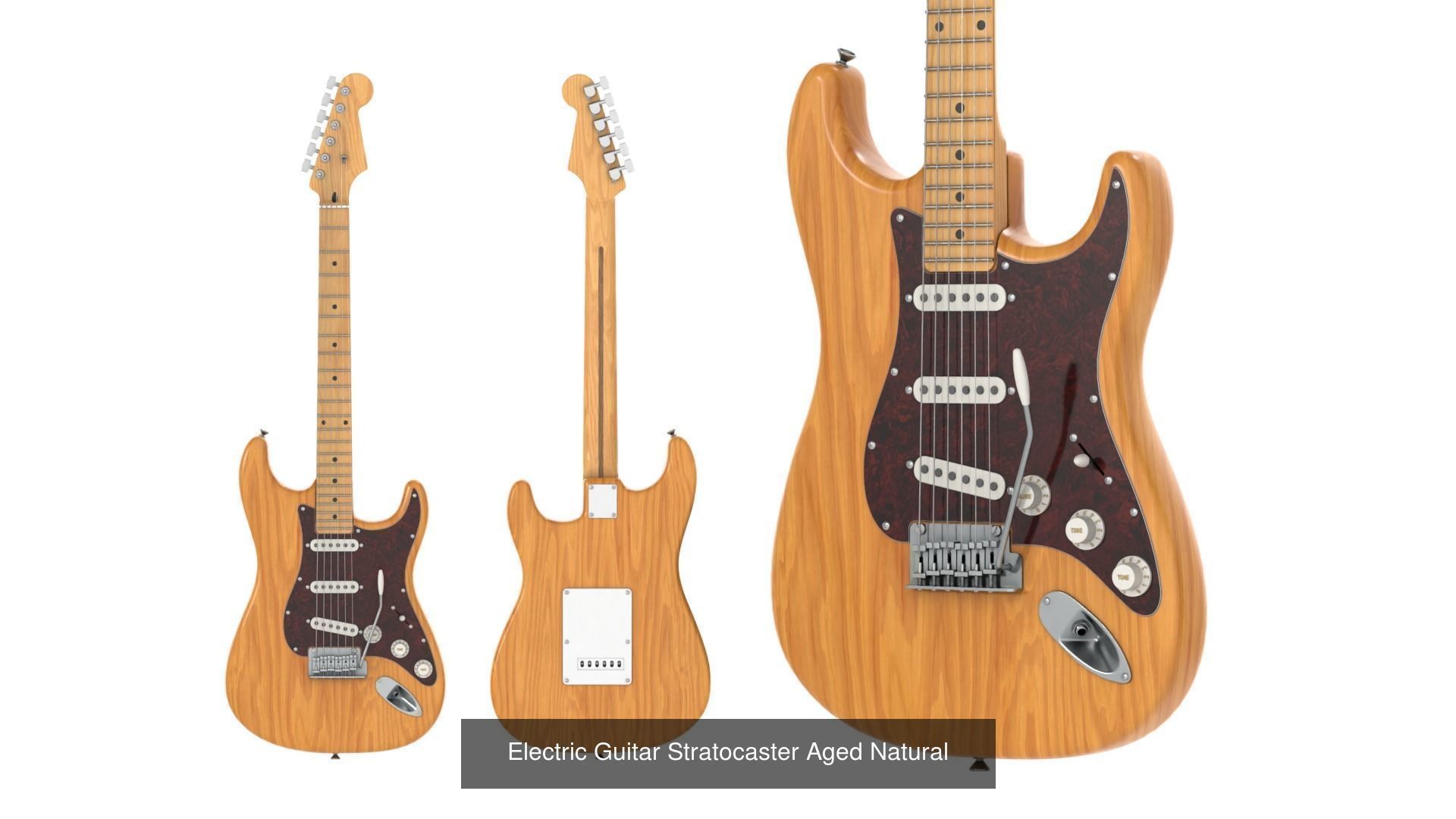 Electric Guitar Stratocaster - Pack 3D Model Collection_1