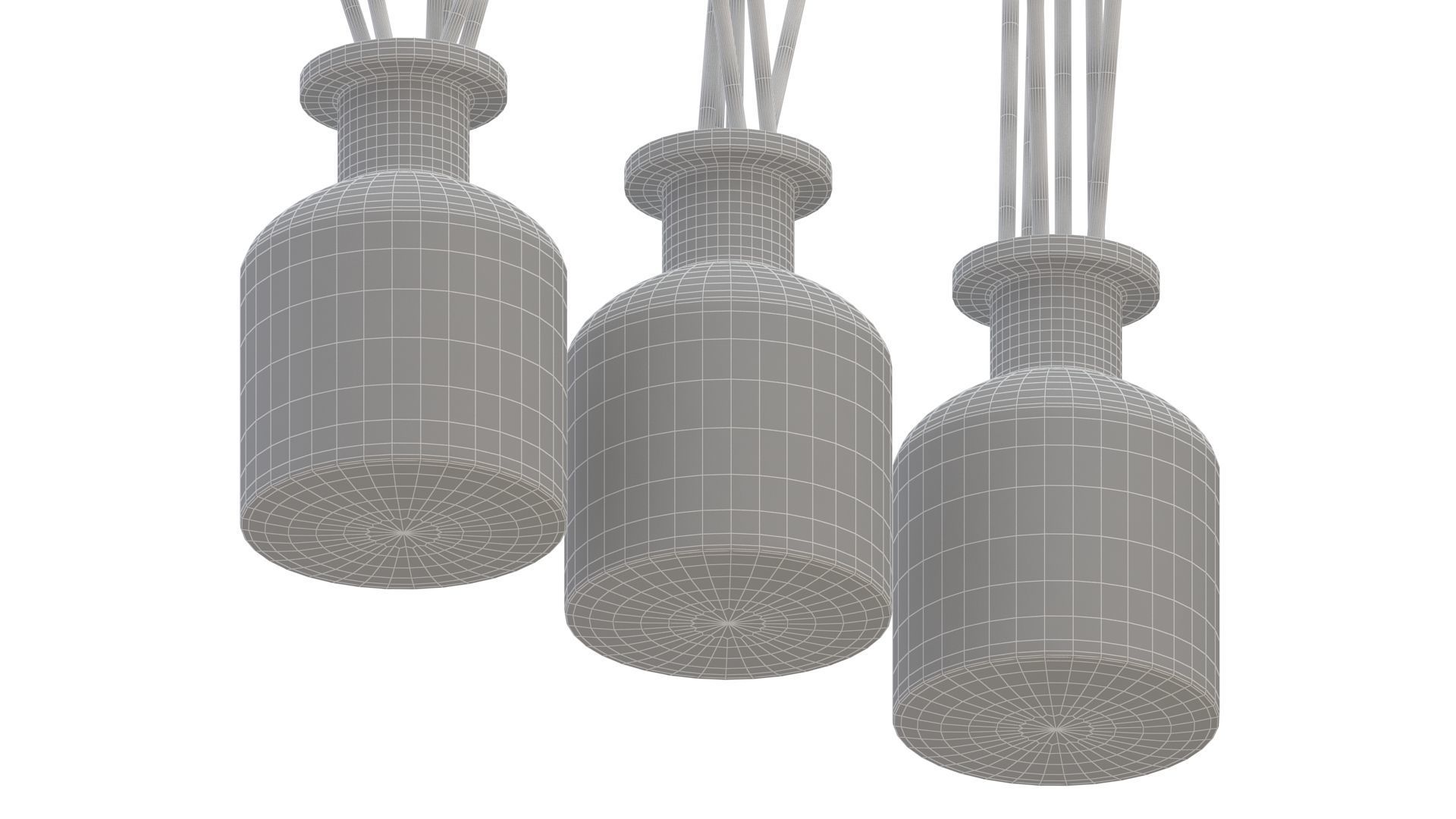 Reed Diffuser Bottle with Black Aroma Sticks 3D model_10